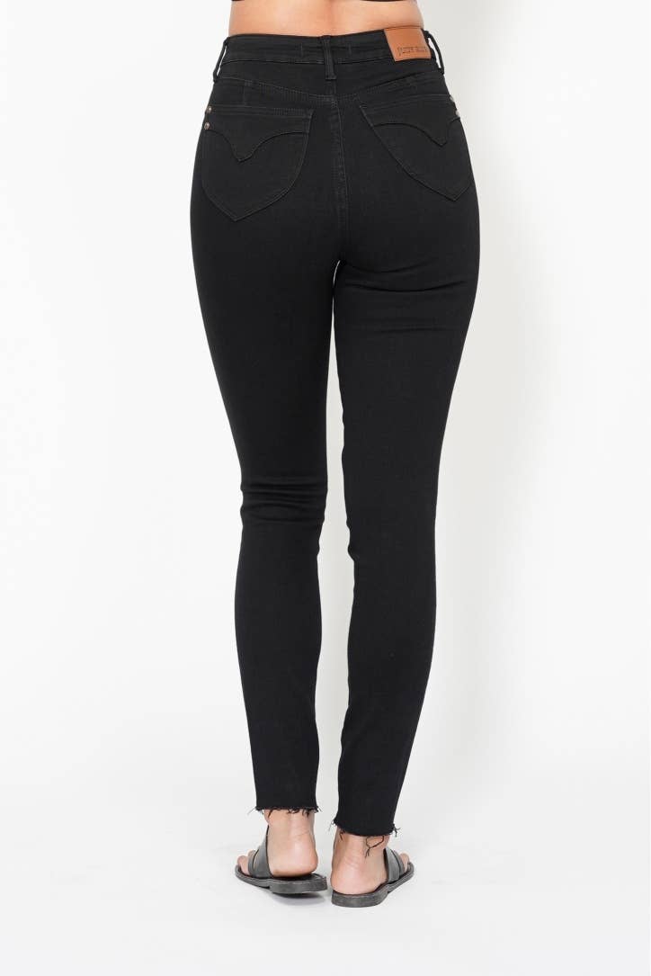 High Waisted Tummy Control Shield Pockets Skinny