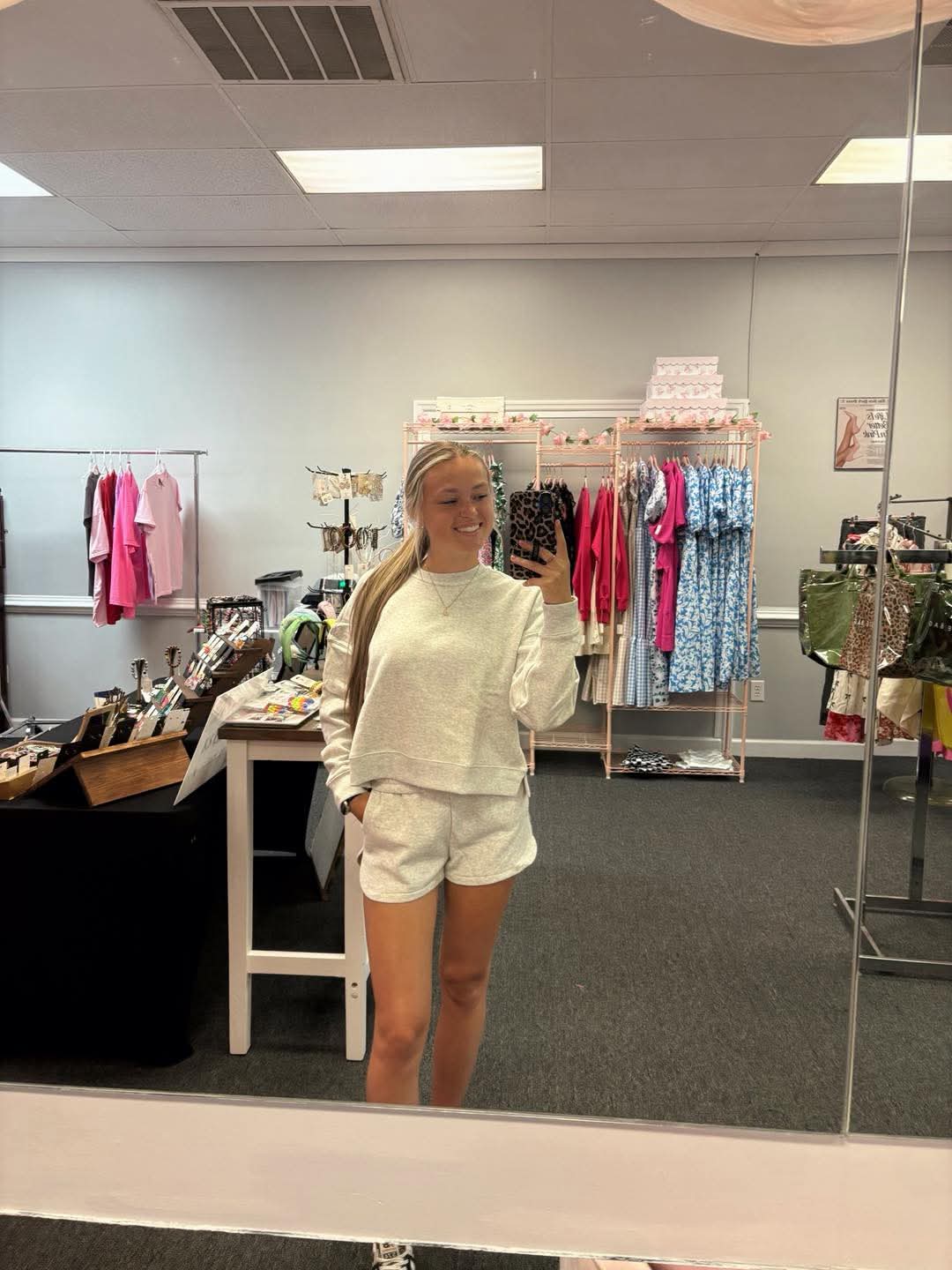 Fleece LS Sweatshirt and Short Set
