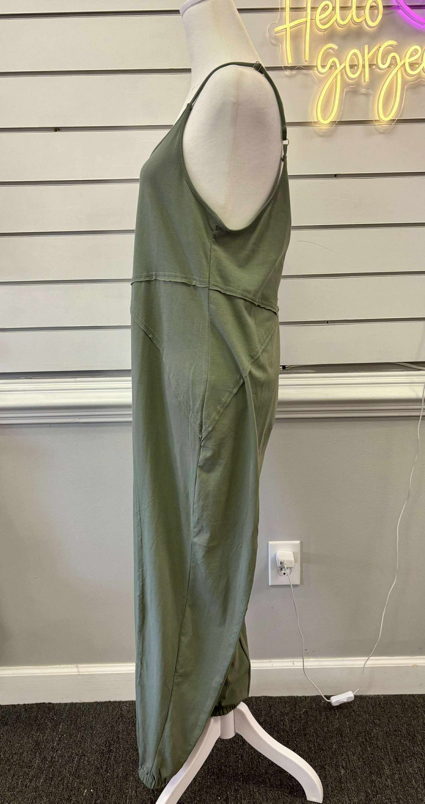 Relaxed Fit Jumpsuit with Asymmetrical Seams