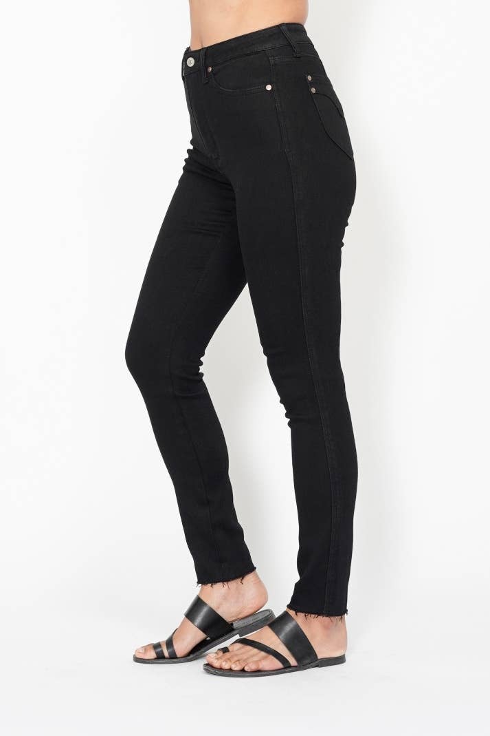 High Waisted Tummy Control Shield Pockets Skinny