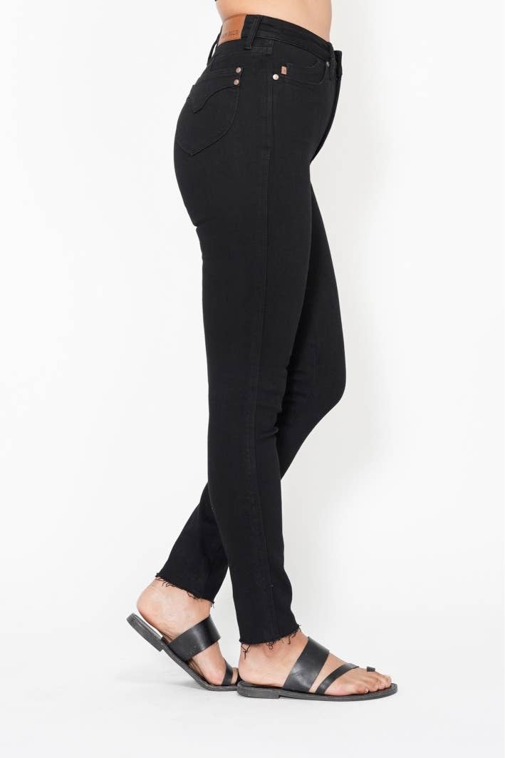 High Waisted Tummy Control Shield Pockets Skinny