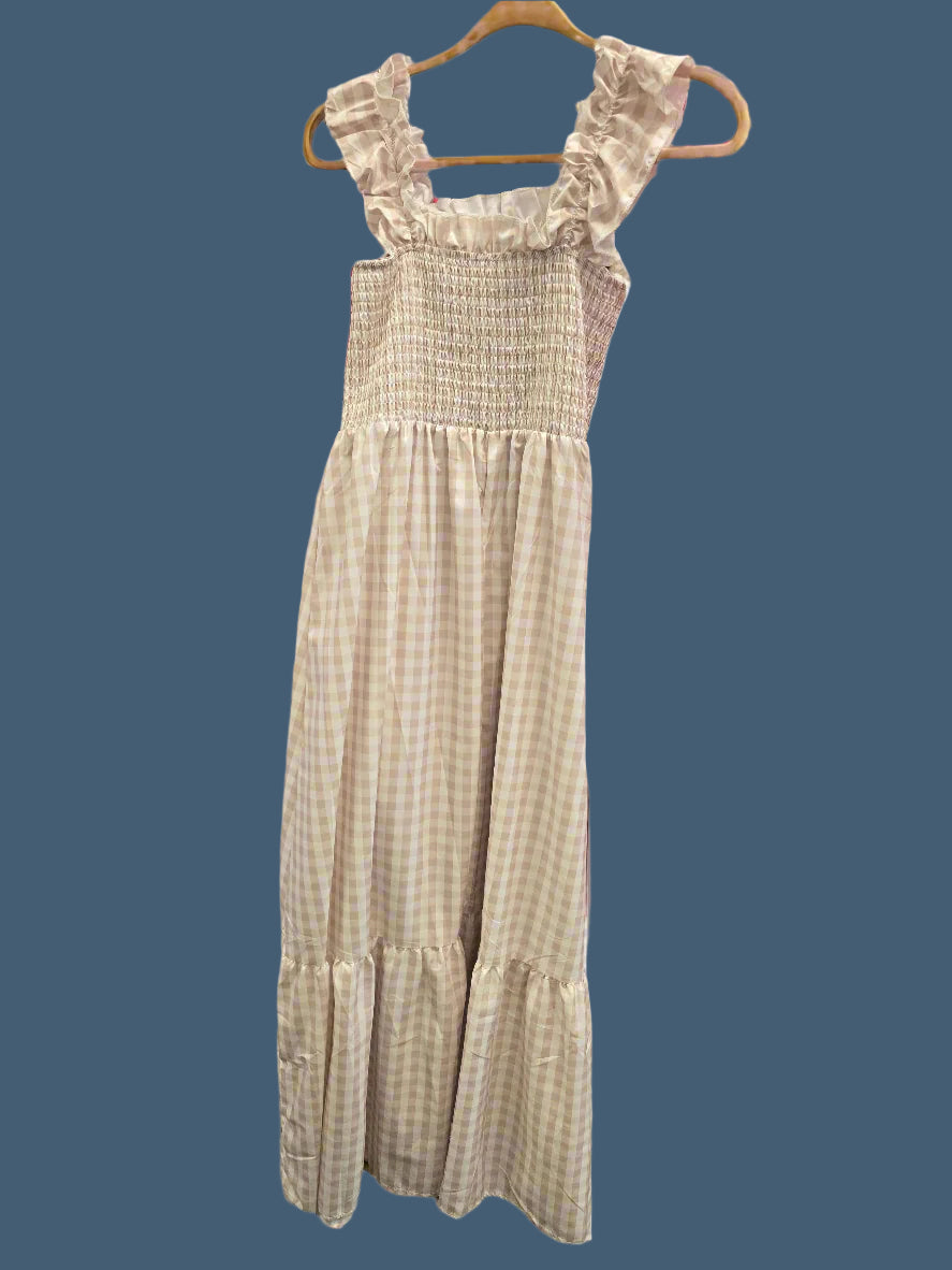 Sleeveless Gingham Dress