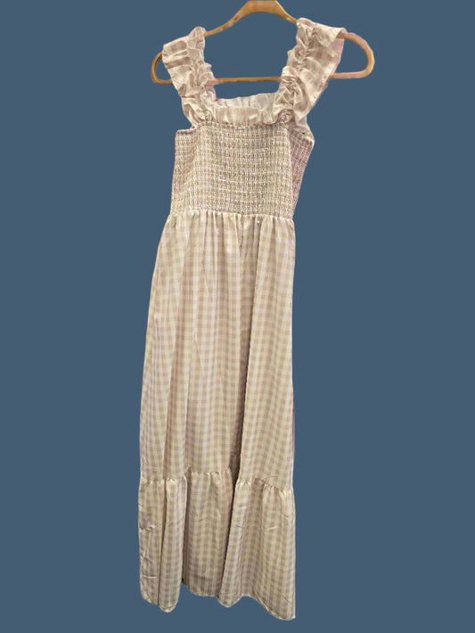 Sleeveless Gingham Dress