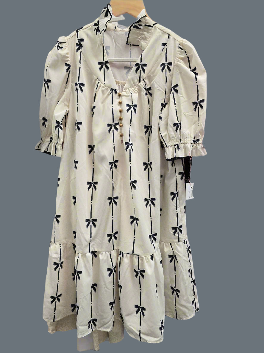 Dress with Black Bows