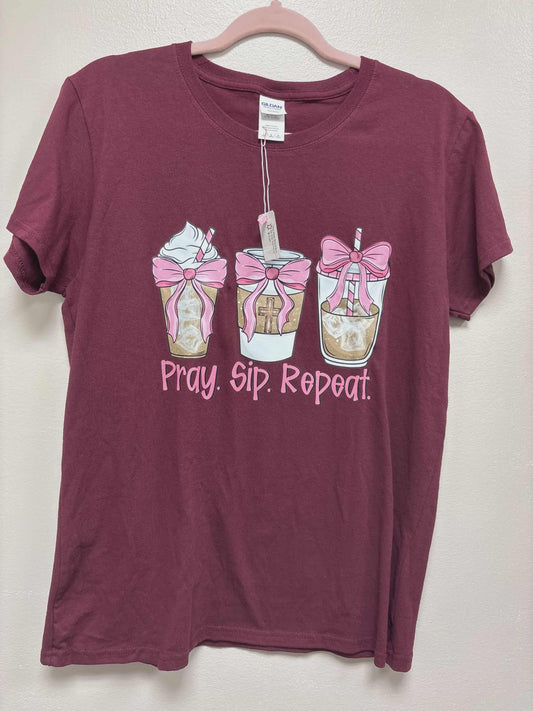 Pray Sip Repeat Graphic Tee