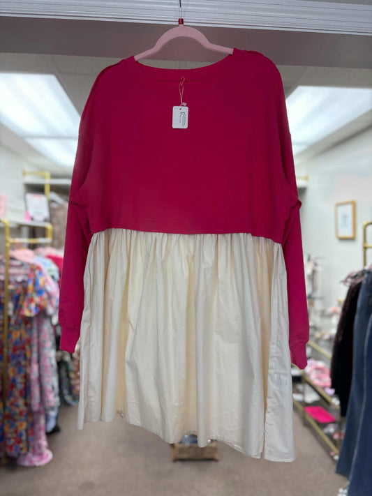 Pink and White Dress