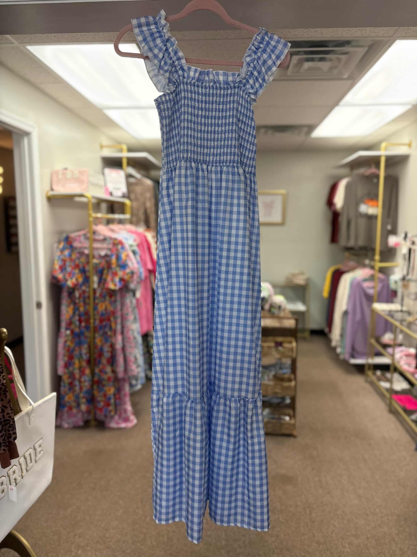 Gingham Maxi Dress