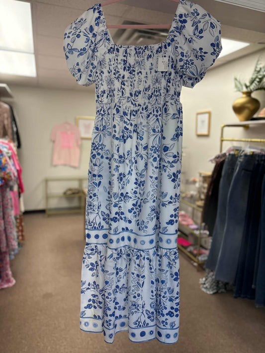 Blue Floral Maxi Dress