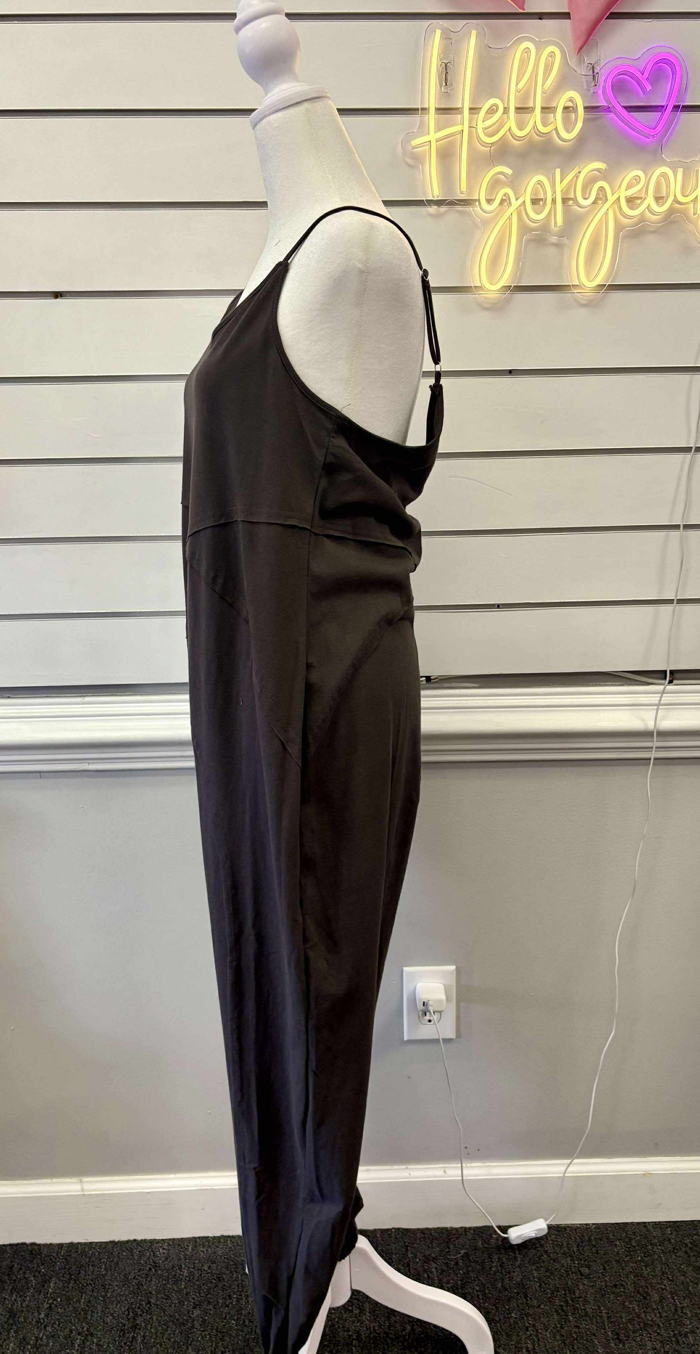 Relaxed Fit Jumpsuit with Asymmetrical Seams