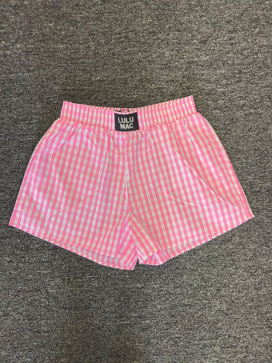 Hot Pink Plaid Boxer Short