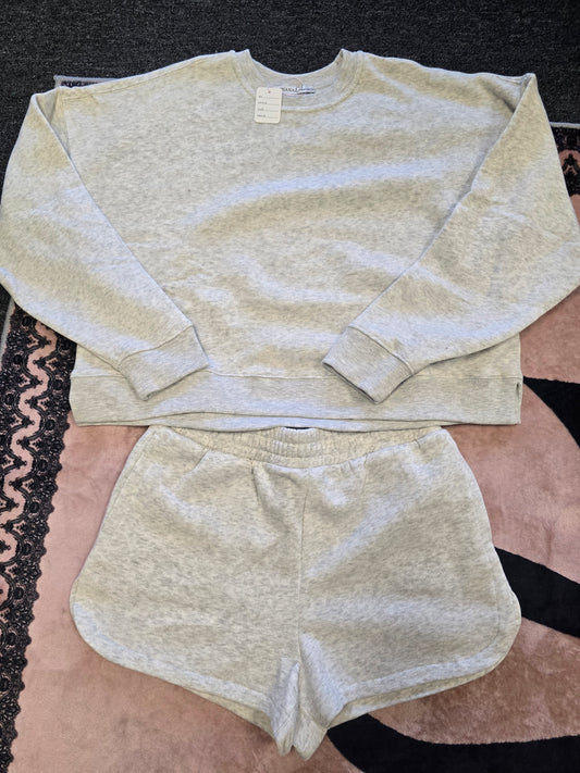 Fleece LS Sweatshirt and Short Set