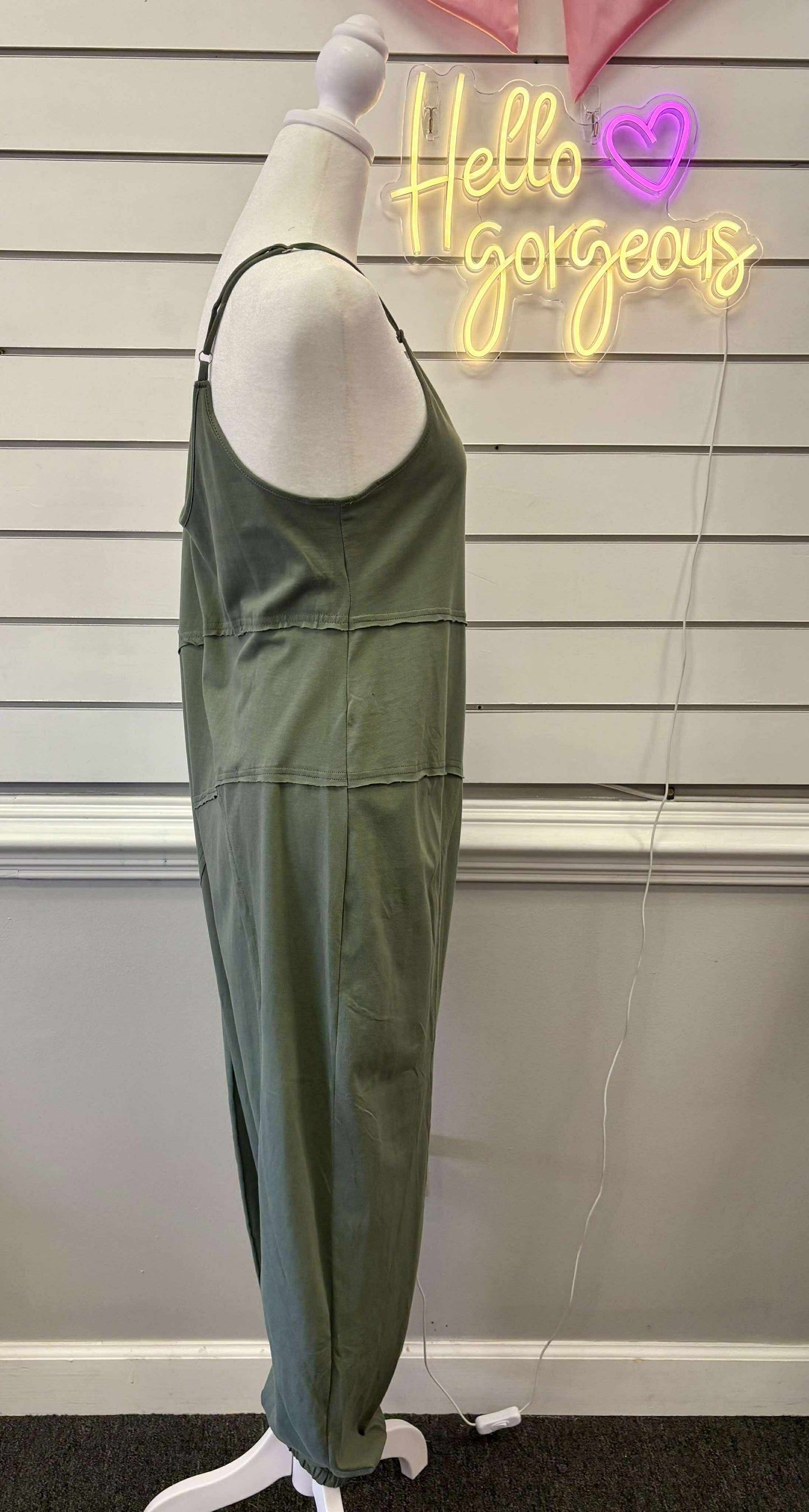 Relaxed Fit Jumpsuit with Asymmetrical Seams