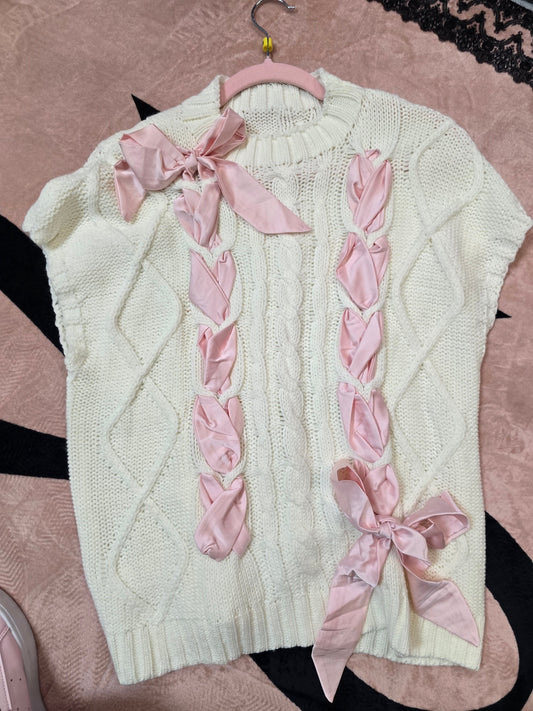 Cream and bow sweater